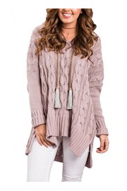 VERABENDI Women's Plus Size Oversized Long Crop Top Loose Pullover Knit Sweater Tunics - Moj look - $27.99  ~ 177,81kn
