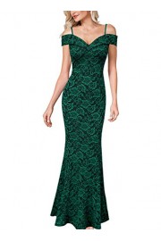 VFSHOW Womens Spaghetti Strap Floral Lace Formal Evening Mermaid Maxi Dress - O meu olhar - $45.99  ~ 39.50€