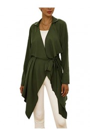 Verdusa Women's Waterfall Long Sleeve Belted Wrap Lightweight Coat Outerwear - Moj look - $19.99  ~ 17.17€
