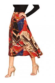 WDIRARA Women's Casual Long Floral Print A Line High Waist Maxi Skirt - O meu olhar - $7.99  ~ 6.86€