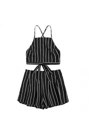 WILLTOO Womens Summer Jumpsuit Casual Romper Set Cami Crop Top + Shorts - Moj look - $5.65  ~ 4.85€