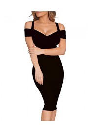 Whoinshop Women's Rayon Strap V-Neck Bandage Bodycon Celebrity Dress - My时装实拍 - $59.00  ~ ¥395.32
