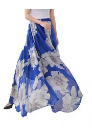Women's Chiffon Bohemian Long Floral Ankle Length Beach Skirt - My look - $9.99  ~ £7.59