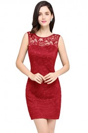 Women's Elegant Illusion Lace Bodycon Formal Evening Prom Dress - Moj look - $27.59  ~ 175,27kn