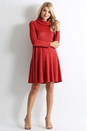 Womens Long Sleeve Winter Cowl Neck Sweater Dress Reg and Plus Size- Made in USA - Myファッションスナップ - $22.99  ~ ¥2,587