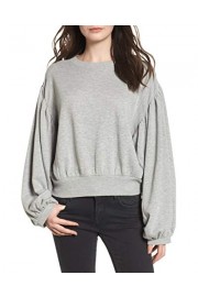 Womens Loose Drop Shoulder Lantern Sleeve Baggy Sweatershirts Crew Neck Oversized Fashion Pullover Tops - Mój wygląd - $12.77  ~ 10.97€