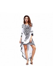 Women's Sexy Enthic/Azetc Printing Mermaid High-Low Dress Summer Beach Dress Caftan Kimono Cover Up - Mein aussehen - $18.00  ~ 15.46€