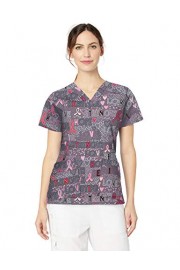 WonderWink Women's Verity-V-Neck Print Top - O meu olhar - $15.97  ~ 13.72€