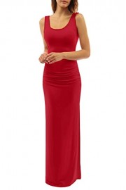 YMING Women's Casual Summer Long Dress Slit Sexy Maxi Dress Tank Dress - My look - $27.99 