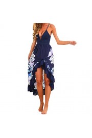 Yang-Yi Clearance, Hot Women Summer Boho Long Maxi Party Cocktail Dress Beach Sleeveless V-Neck Sundress - Moj look - $11.25  ~ 9.66€