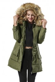 Yidarton Women Parkas Jacket Faux Fur Lined Warm Hooded Winter Coats - O meu olhar - $45.89  ~ 39.41€