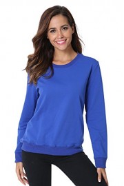 Yidarton Womens Casual Long Sleeve Tops Crewneck Pullover Sweatshirt - O meu olhar - $12.99  ~ 11.16€
