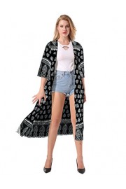 Yidarton Women's Ethnic Printed Kimono Cardigan Tops Summer Cover Ups - My时装实拍 - $11.99  ~ ¥80.34