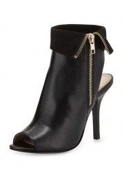 black, leather, booties - My look - $179.10 