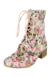 Floral Combat Boot - Mie foto - 