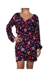 &harmony Long Sleeve Wrap Dress with Curved Hem Mini Short Dress Length Above The Knee - Moj look - $12.99  ~ 82,52kn