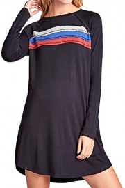 iconic luxe Women's Color Block Paneling Raglan Dress - My look - $52.00 