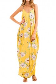 iconic luxe Women's Spaghetti Strap Floral Maxi Dress - Moj look - $48.00  ~ 41.23€