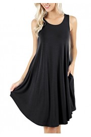 peassa Women's Sleeveless Pockets Casual Swing T-Shirt Short Dresses - Moj look - $14.99  ~ 12.87€