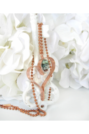 turquoise copper heart necklace - Мои фотографии - 