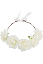 white flower crown - Mój wygląd - 