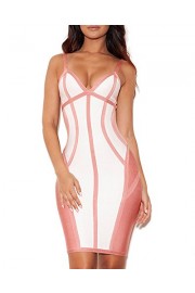 whoinshop Women's Rayon Strappy Bodycon Bandage Evening Dress - Moj look - $42.00  ~ 36.07€