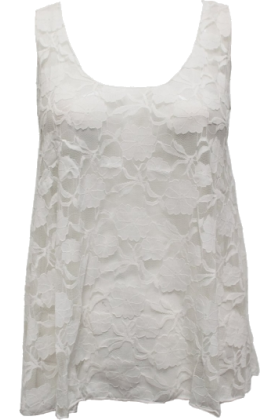 Finebrandshop Top - Ladies White See Through White - $17.25 - Trendme.net