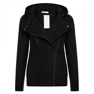 PEATAO Fashion side zipper hoodie for women long sleeve sweatshirt jacket